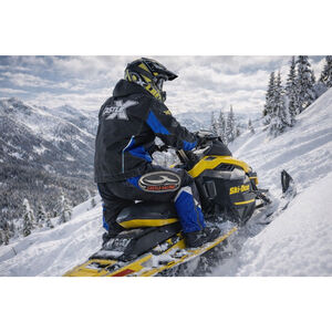 Castle X Snowpants Men’s XL Bib Snowmobile Y2K Motorsport Insulated Blue Grey